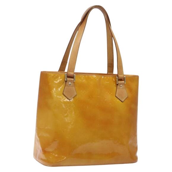 LOUIS VUITTON Monogram Vernis Houston Hand Bag Beige M91004 - Picture 1 of 16